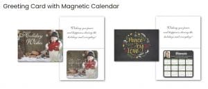 Christmas cards with calendar