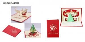 Business Christmas cards pop up