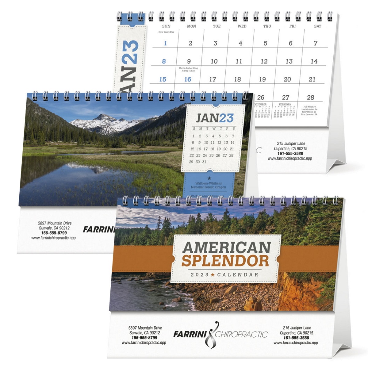 Promotional calendars desk easel