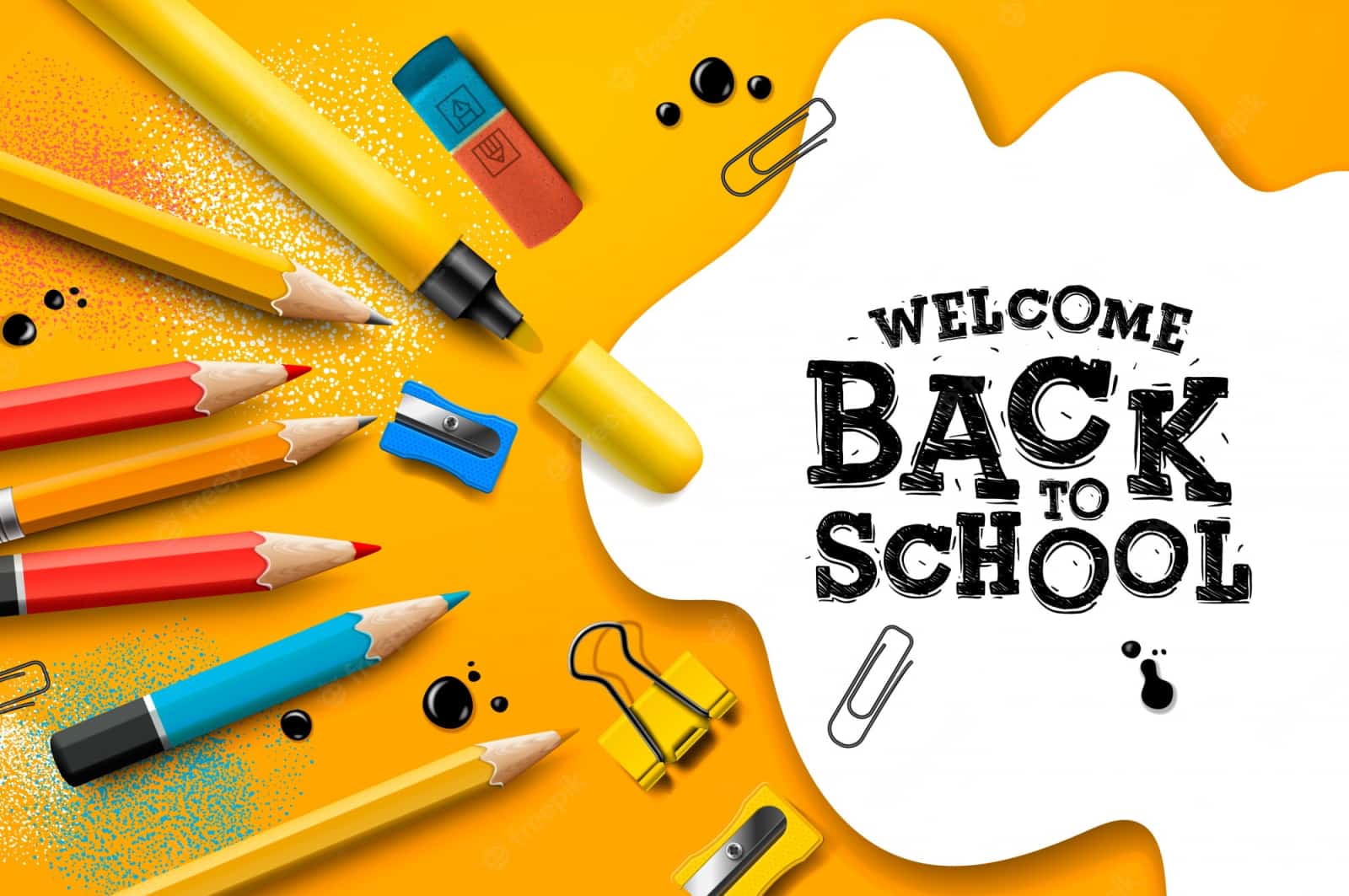 back to school printing banner