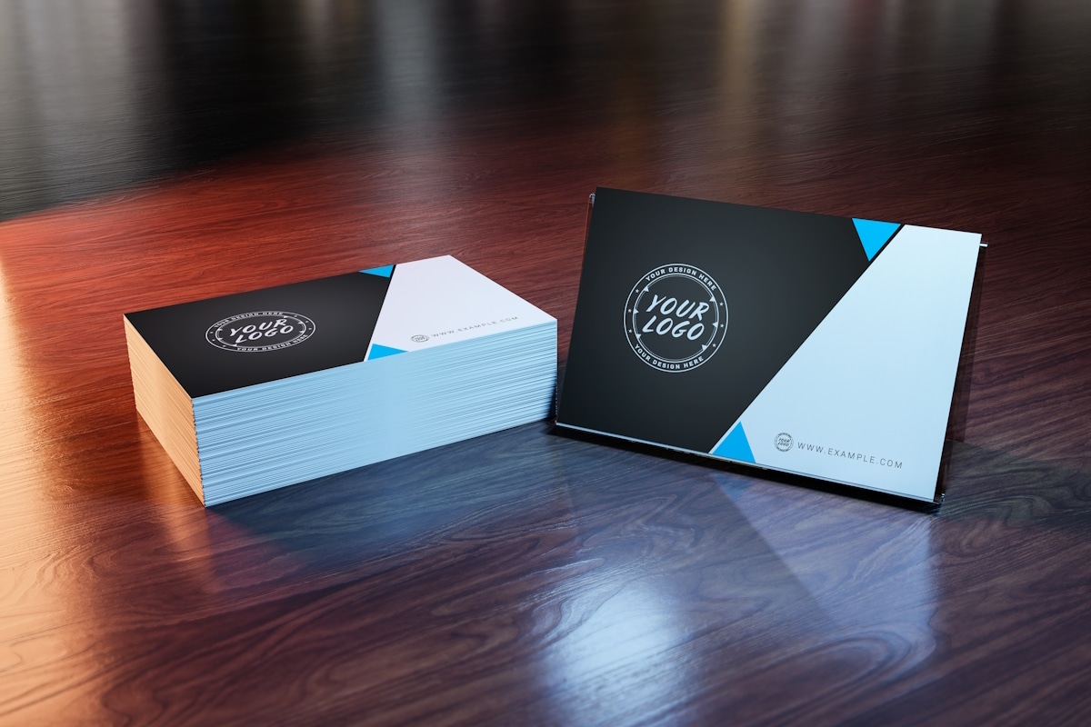 business card printing card stack