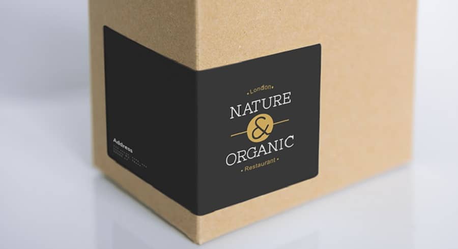 Commercial printing Natural paper box packaging mockup
