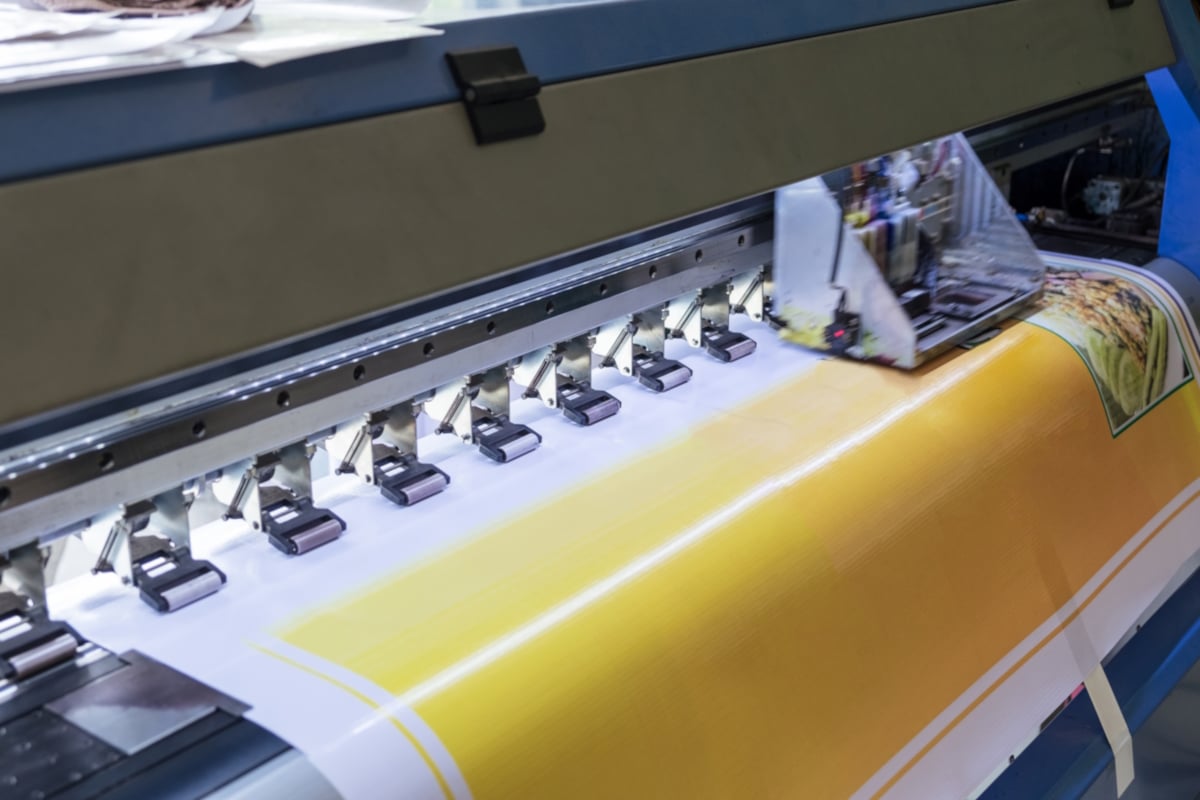 commercial printing plastic print job