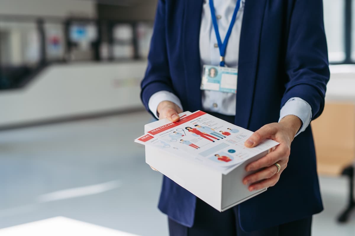 print marketing holding box with print collateral
