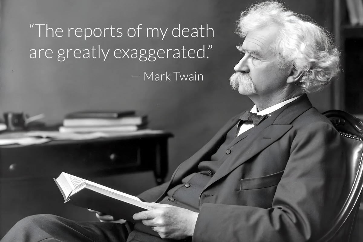 print marketing mark twain quote