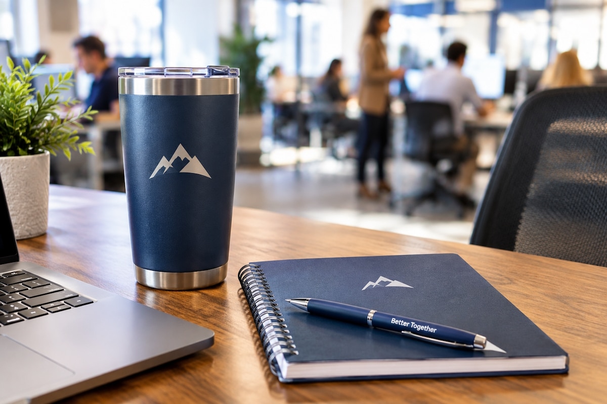 promotional products budget office workspace promos in use
