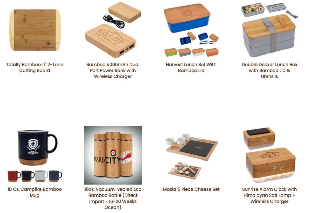 reusable promo products bamboo