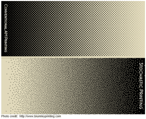 stochastic screening monochrome sample